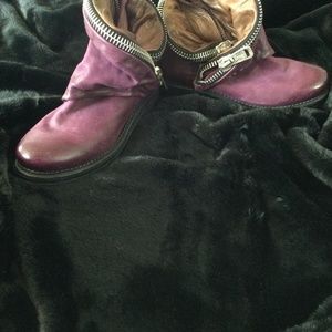 A.S. 98 Purple Moto Boots